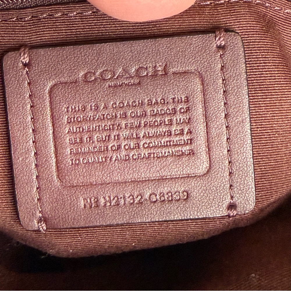 COACH Women's Kacey Satchel Crossbody Purse Cranberry Leather C6229 - Picture 12 of 12